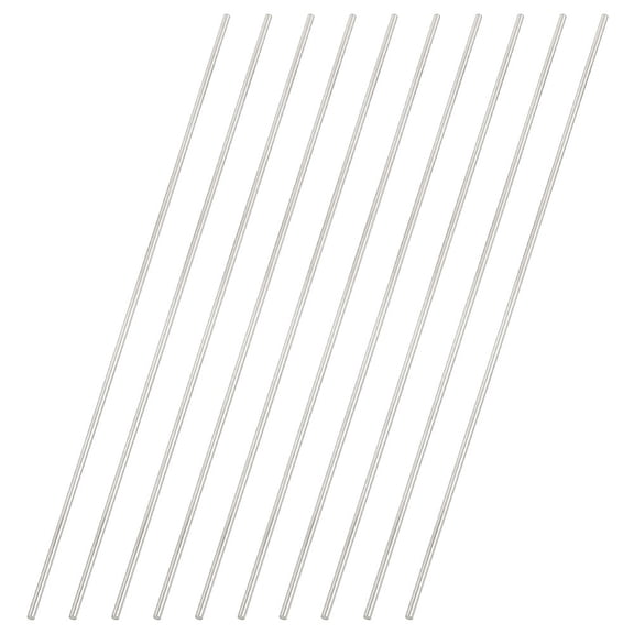 10pcs 304 Stainless Steel Round Rod Straight Model Solid Rod Multifunctional Shaft Rods Crafts Model Car Helicopter Airplane