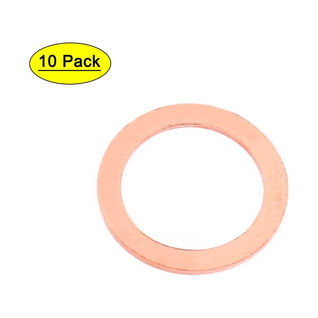 Uxcell 10Pcs 30mm Inner Diameter Flat Copper Washers - High Temp & Pressure Seal Spacers