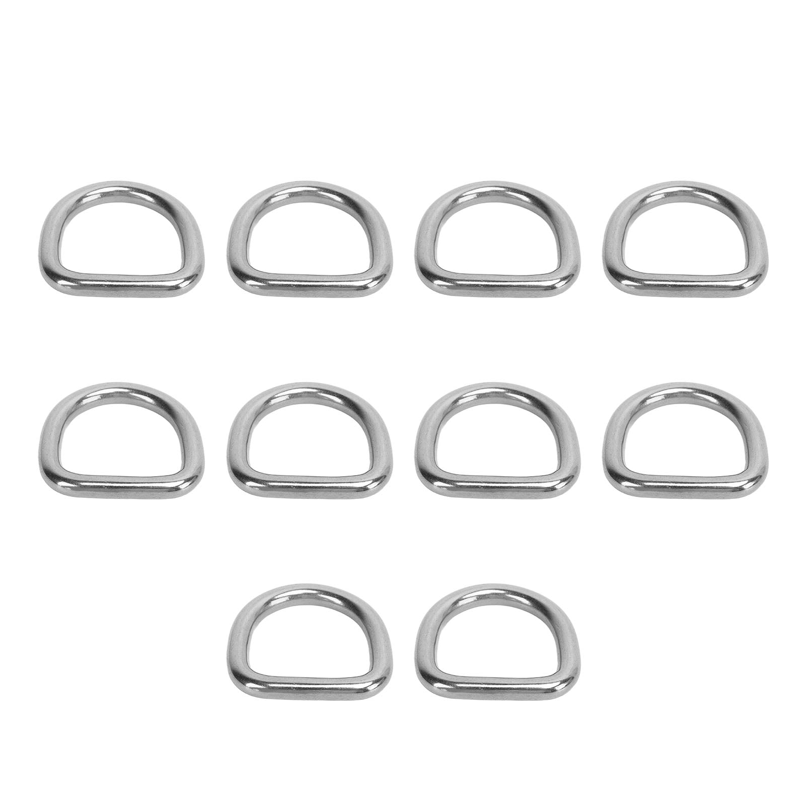 10pcs 316 stainless steel d ring semi circular welded d ring buckle