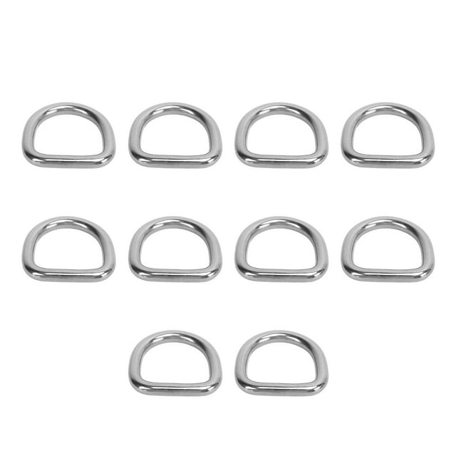 10pcs 316 Stainless Steel D Ring Semi Circular Welded D Ring Buckle