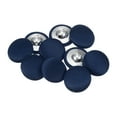 thumbnail image 1 of 10pcs 32L Fabric Cloth Covered Button 20mm Round Metal Shank Sewing Buttons for Suits Blouses Sweaters, Dark Blue, 1 of 5