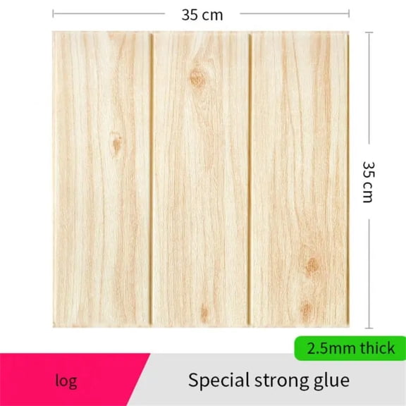 10pcs 35X35cm 3D Wall Stickers DIY Wood Grain Foam Self-Adhesive Waterproof Moisture-Proof Ceiling Bedroom Wallpaper Home Decor