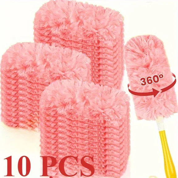 10pcs 360 Rotatable Electrostatic Duster Set, Disposable Dust Brush for Home Car and Office Cleaning
