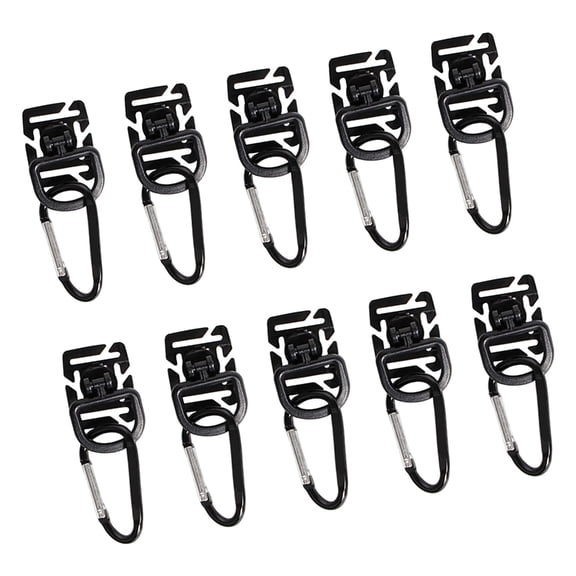10pcs 360 Rotating D Rings Clip Quickly attach Strap Buckles for 25mm Webbing