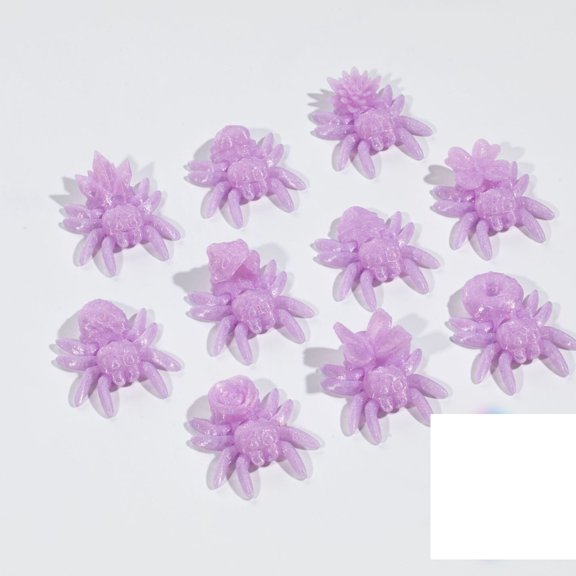10pcs 3D Spider Animals Colorful Articulated Figurine Halloween