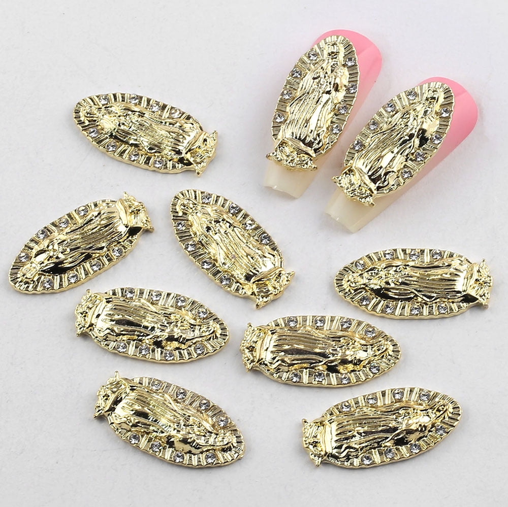 3D Virgin Mary Nail Art Charms San Judas Nail Charm Alloy Virgin Mary  Charms for Nails Gold Nail Charms for Acrylic Nails Jesus Christ Nail  Designs San Judas Tadeo Nail Jewels for