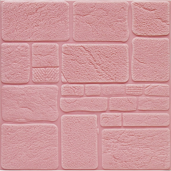 10pcs 3D Wall Brick Stone Rustic Effect Self-Adhesive Sticker 3D Art Wall Panels DIY 3d brick wall stickers for Living Background Wall Decoration,69cmx69cm