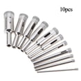 thumbnail image 1 of 10pcs 3mm-18mm Diamond Tool Drill Bit Hole Saw Set for Glass Ceramic Marble Tile, 1 of 5