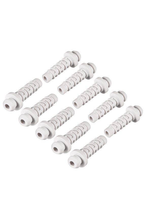 10pcs 3mm Inner Dia Strain Relief Cord Boot Protector Power Tool Hose White