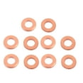 thumbnail image 1 of 10pcs 3mm x 6mm x 1mm Flat Ring Copper Crush Washer Sealing Gasket Fastener, 1 of 1