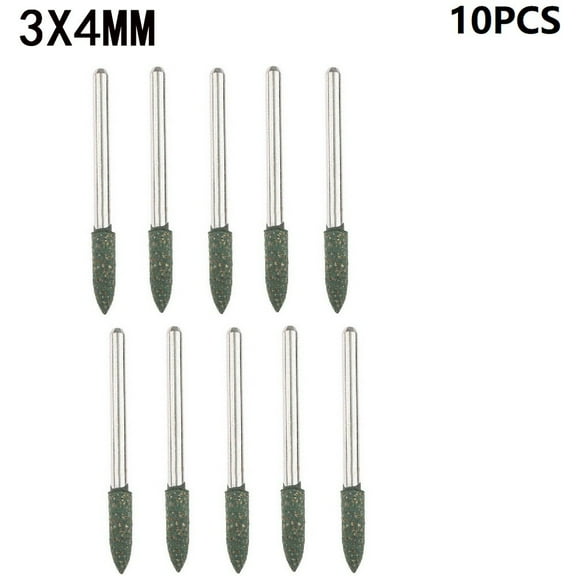 10pcs 4-12mm conical Rubber Polishing Point Bit 3mm Shank Rotary Tools