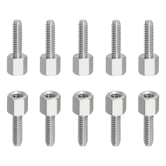 10pcs #4-40x10mm Male to M3x5mm Female Thread Spacer Standoffs Screws