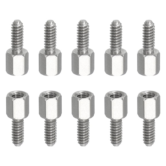 10pcs #4-40x7mm Male to M3x5mm Female Thread Spacer Standoffs Screws