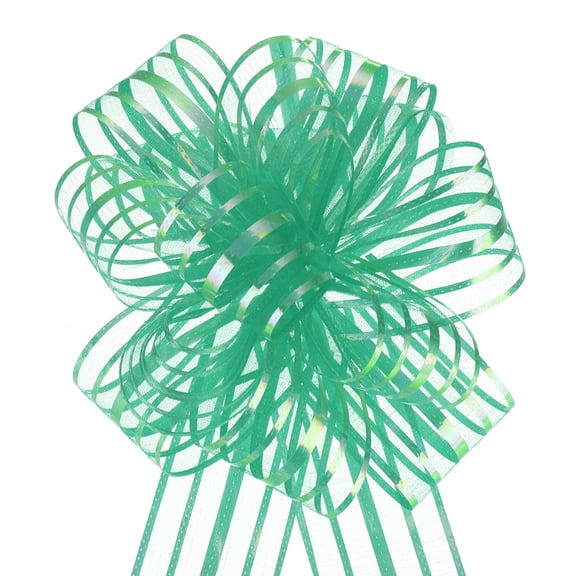 10pcs 4 Inch Large Pull Bow Gift Wrapping Bows Ribbon Organza Dark Green for Wedding Baskets Party