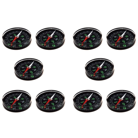 10pcs 40mm Clear Liquid-Filled Camping Compass Hiking Outdoor Scouts Kit