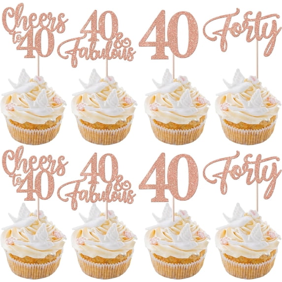 Sage Green White Gold 40th Birthday Party Decorations Kit,Happy 40th Banner Triangle Flags Garlands Number 40 Balloons Cake Toppers For 40 Year Old Men/Women Anniversary Party Backdrops Supplies