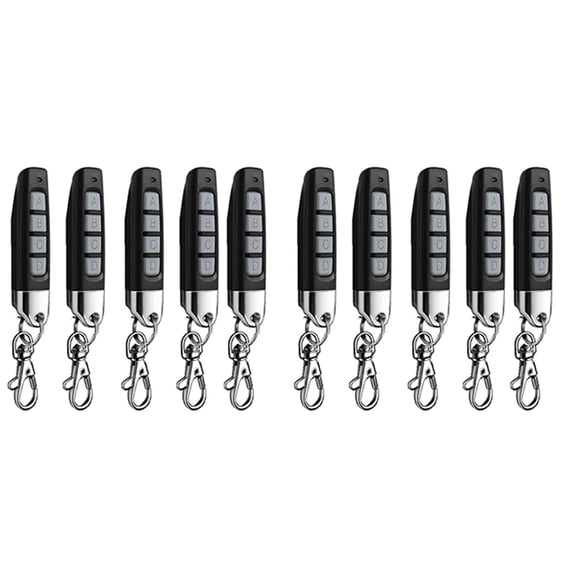 10pcs 433MHz Remote Control Compact Wireless Duplicator for Garage Doors Systems Universal Compatibility Black
