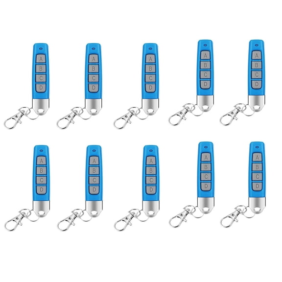 10pcs 433MHz Remote Control Compact Wireless Duplicator for Garage Doors  Systems Universal Compatibility Blue