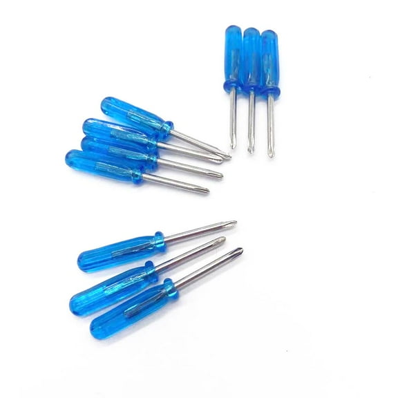 10pcs 45mmx2mm Mini Slotted Phillips Screwdrivers Set Blue Acrylic Open Screw Precise Precision Repair Tools kit open Tool Set Opening Tool Repair tool