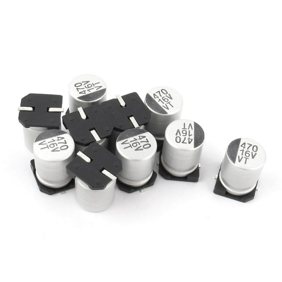 10pcs 470uF 16V SMD Aluminum Electrolytic Capacitors 8mm x 10mm