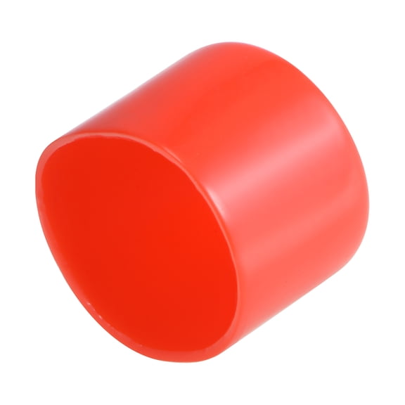 10pcs 48mm Round Red Vinyl End Cap Screw Thread Protectors Rubber Cover Caps