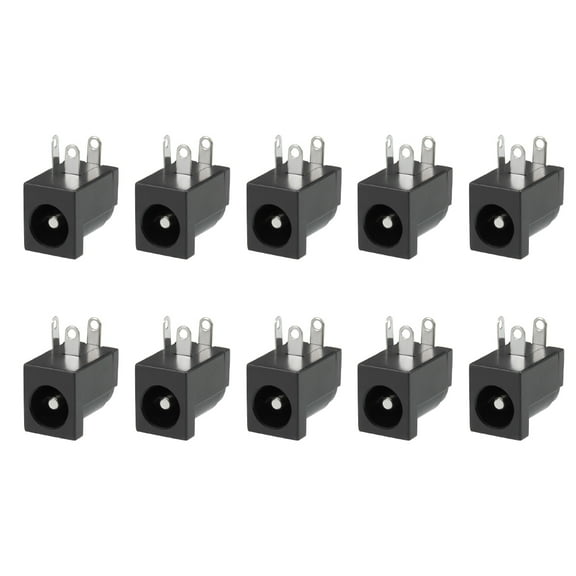 10pcs 5.5x2.1mm 3P DC Power Jack PCB Mount Female Socket Connector