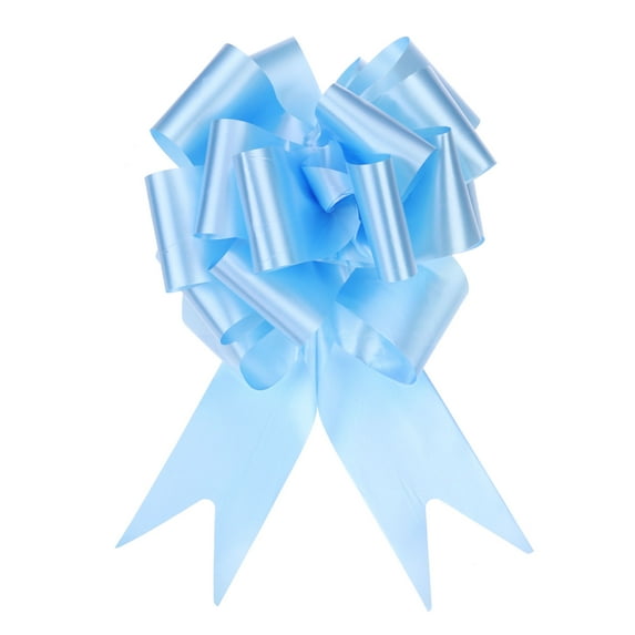 10pcs 5 Inch Large Pull Bow Big Gift Wrapping Bows Ribbon Light Blue for Wedding Car Christmas