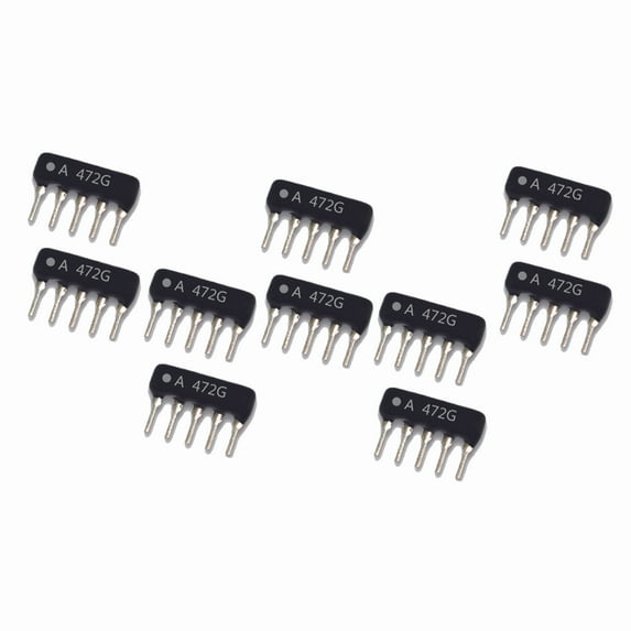 10pcs 5 Pin Resistor Network Array,5% Inline 2.54mm Pitch SIP Exclusion Resistor -1.5K-A5P
