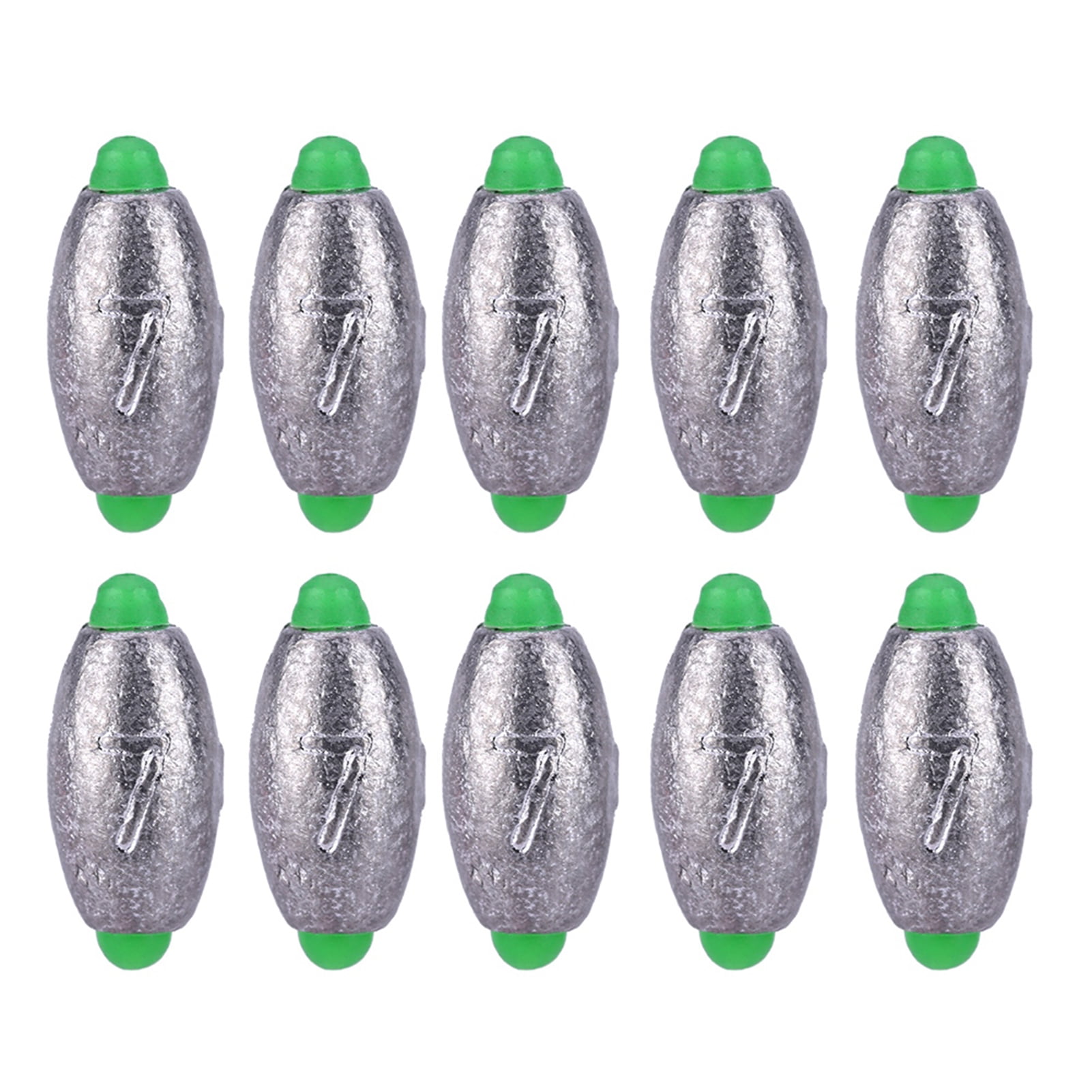 10pcs 5 Sizes Removable Split Shot Sinkers Weights Fishing Sinker