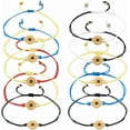 thumbnail image 1 of 10pcs 5 colors Alloy Sunflower Link Bracelets set Adjustable Bracelets Mixed color Inner Diameter: 3/4 inch(2cm)~3-1/8 inch(8cm) 2pcs/color, 1 of 7