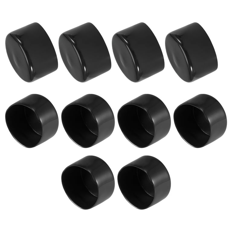 Round black deals plastic end caps