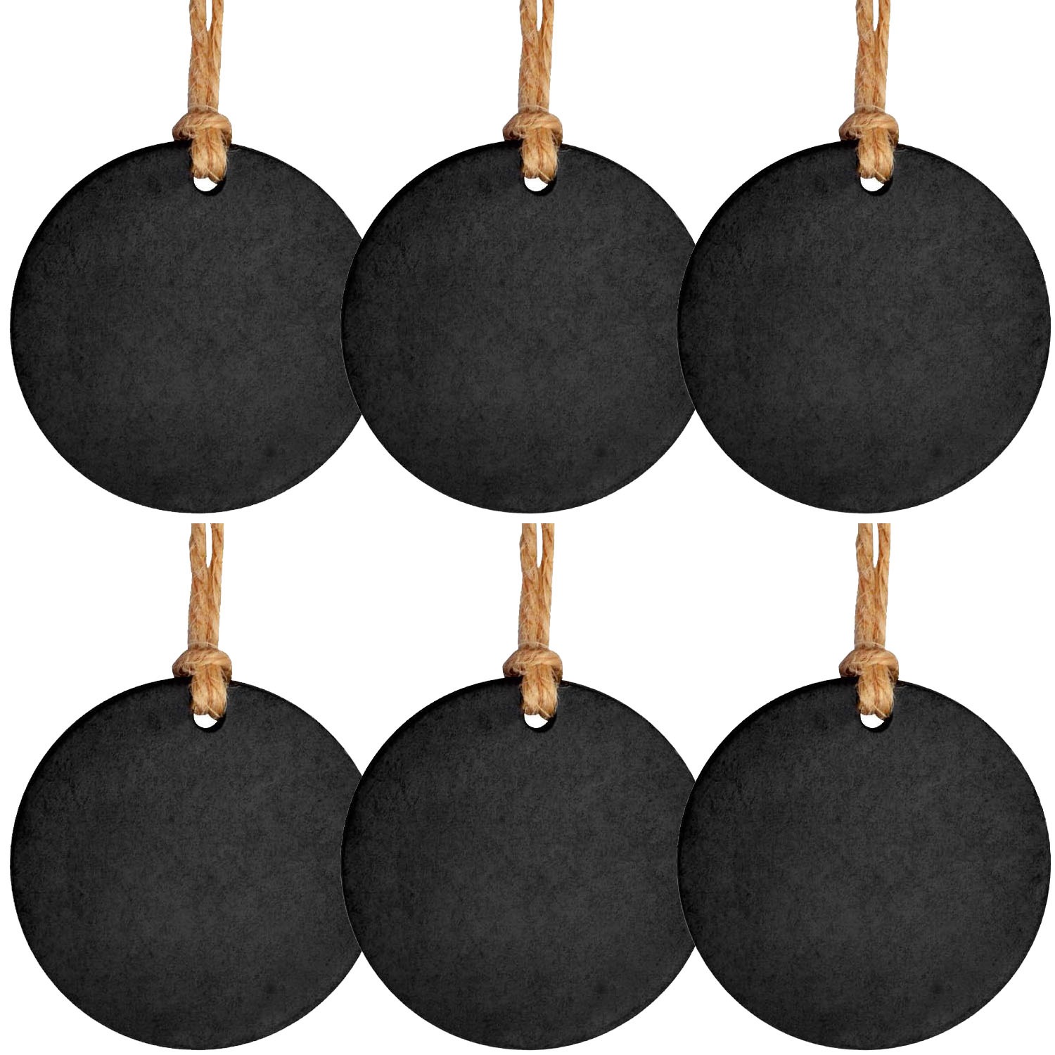 10pcs 5cm Hanging Christmas Chalkboard Tags Mini Two-Sided Blackboard ...