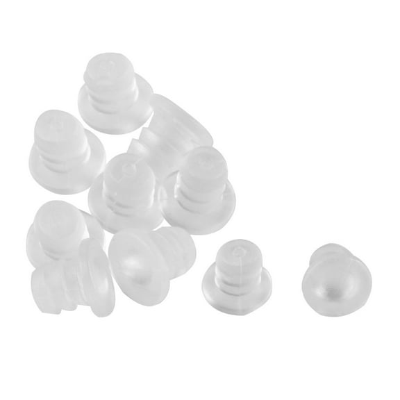 Uxcell 10 Pcs 0.28'' Soft Clear Stem Bumpers Glide Patio Outdoor Furniture Glass Table Top Anti-collision Embedded