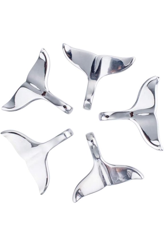 10pcs 5mm Stainless Steel Whale Tail Pendants Connectors Charms for DIY Bracelet or Necklace