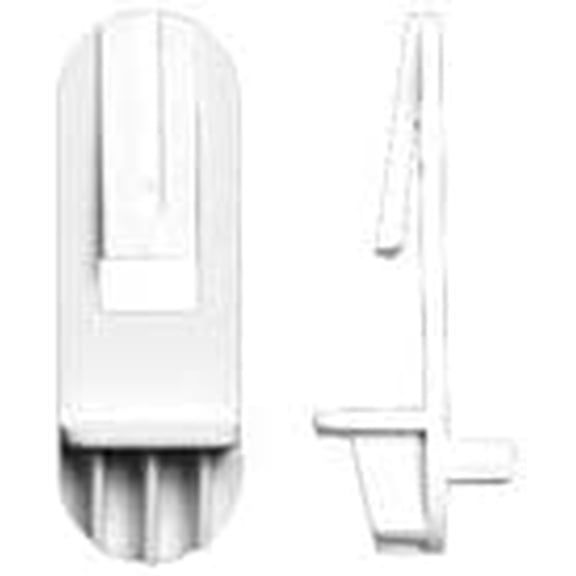 10pcs 5mm White Plastic Shelf Locking Support Clips for 1/2" Shelves