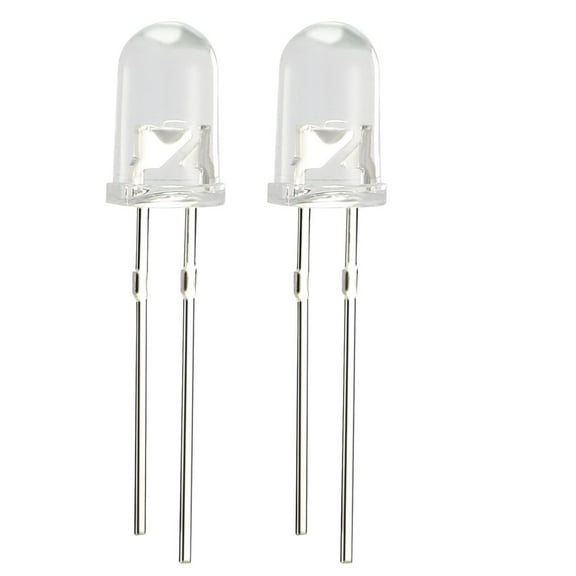 10pcs 5mm White Round Diode Electronics Component Emitting Light 3-3.4V