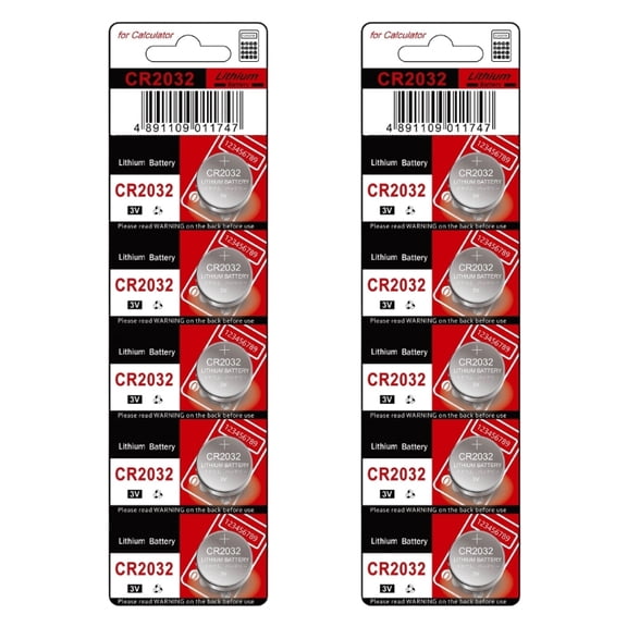 10pcs/5pcs CR2032 Button Batteries 210mAh High Energy Density Replacement DL2032/ER2032/GPCR2032 for Watch