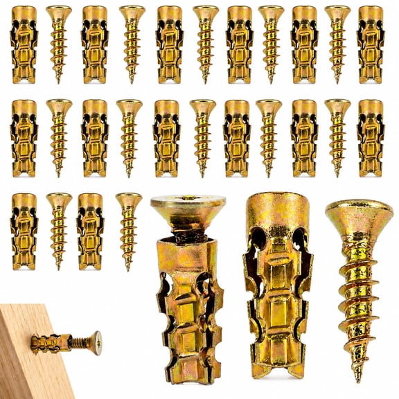 10pcs 6×14mm Short Expansion Screw Set for Cabinet Hinge Repair and Stripped Thread Restoration, Secure Cabinet Door Fastening, Suitable for Tile Stone Wood and More