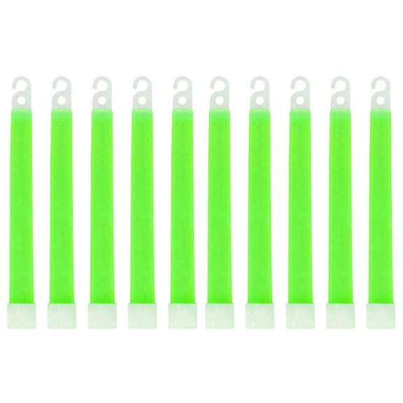 10pcs 6 Inch Glow Light Sticks Waterproof Survival Hiking Camping Gear (Green) Outdoor Camping Tools