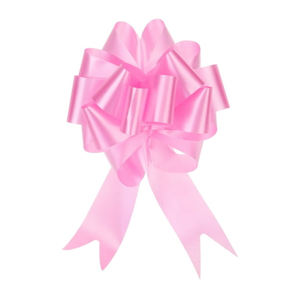 10pcs 6 Inch Large Pull Bow Big Gift Wrapping Bows Ribbon Pink for Wedding Car Christmas