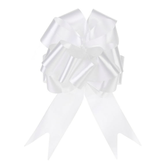 10pcs 6 Inch Large Pull Bow Big Gift Wrapping Bows Ribbon White for Wedding Car Christmas