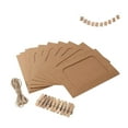 10pcs 6 Inches Paper Photo Frame Retro Kraft Picture Frame Hanging