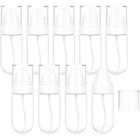 10pcs 60ml(2 oz) Fine Mist Spray Bottles Refillable Travel Spray Bottle Clear Plastic Spray Bottle for Perfume Essential Oils Toners Cosmetics