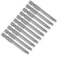 thumbnail image 1 of 10pcs 65mm 1/4" Hex Shank H4 Hex Screwdriver Bits S2 High Alloy Steel, 1 of 4