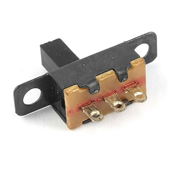 10pcs 6mm Height Knob 3 Pin 2 Position 1P2T SPDT Panel Slide Switch 0.1A 12V DC