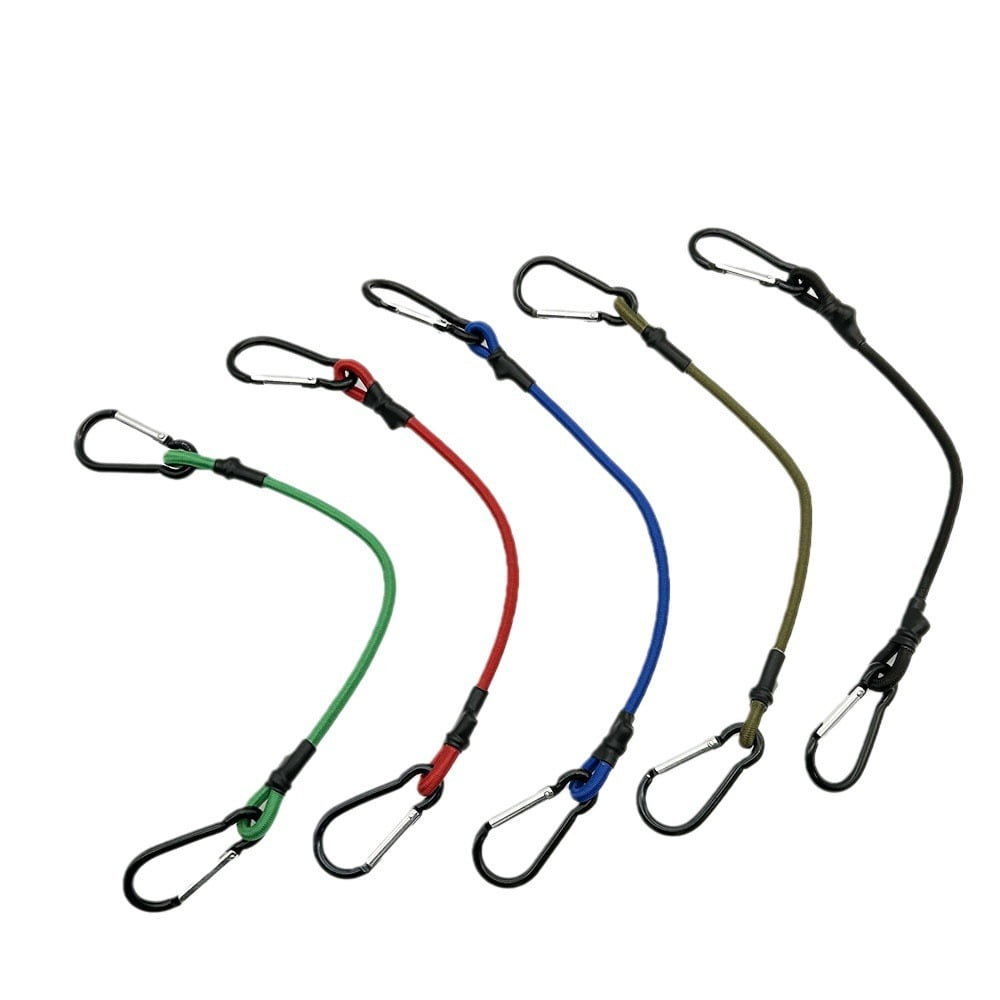 10pcs 6mm x 90cm Bungee Cord with Hook Heavy Duty Straps 2 Climbing Hooks Strong Elastic Rope Shock Cord Tie Down Set