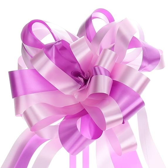 10pcs 7" Large Big Pull Bow Car Gift Wrapping Bows Ribbon for Wedding Christmas Bow, Purple/Pink