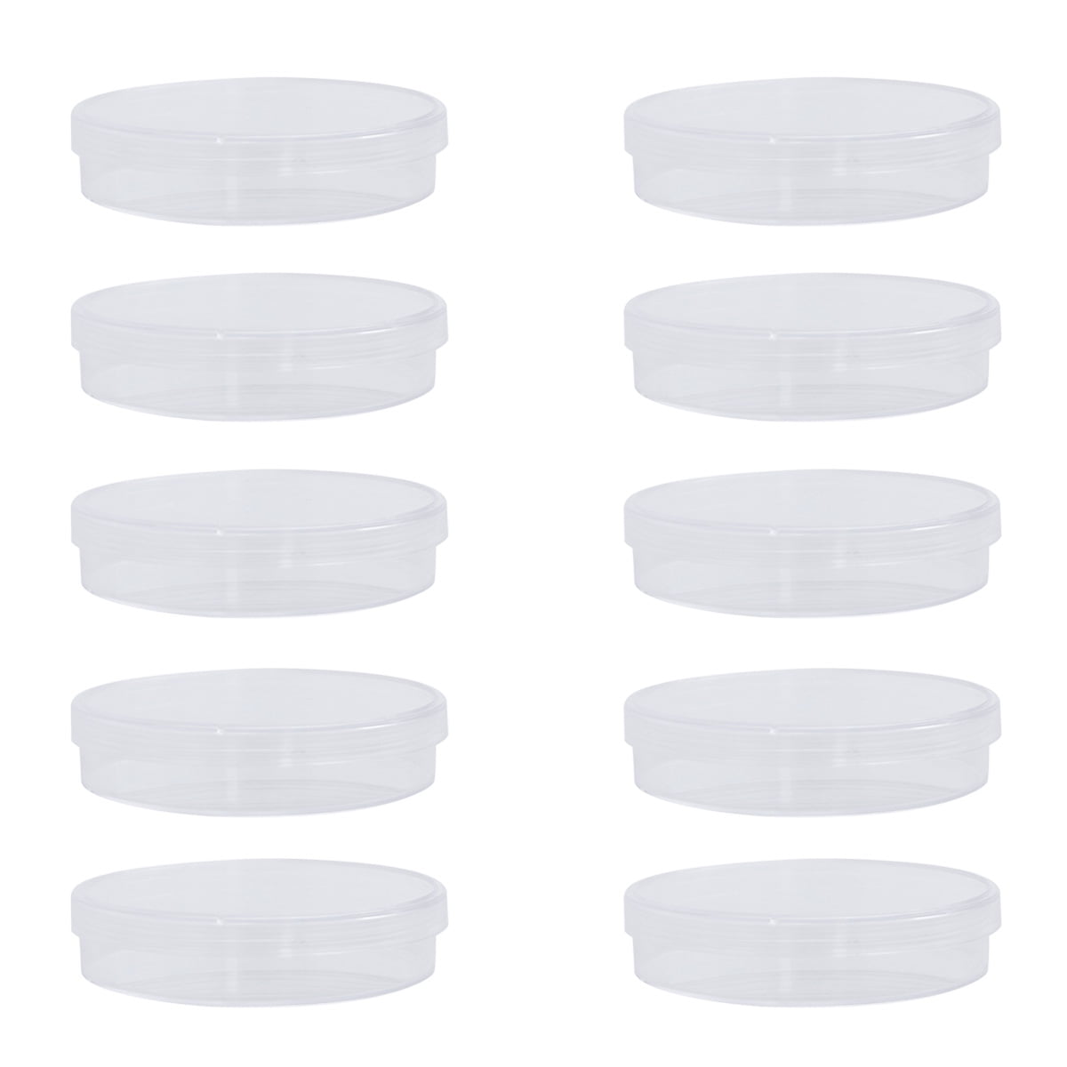 10pcs 70mm Plastic Petri Dishes Sterile Bacterial Culture Dish with Lid