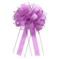 thumbnail image 1 of 10pcs 8" Large Big Pull Bow Organza Gift Wrapping Bows Ribbon for Wedding Presents Christmas,Purple, 1 of 6