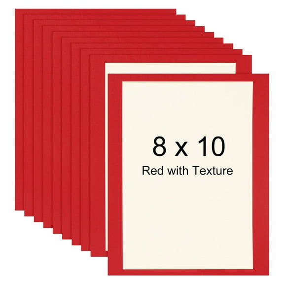 10pcs 8 x 10" Red with Texture Paper Picture Frame with Clear Film